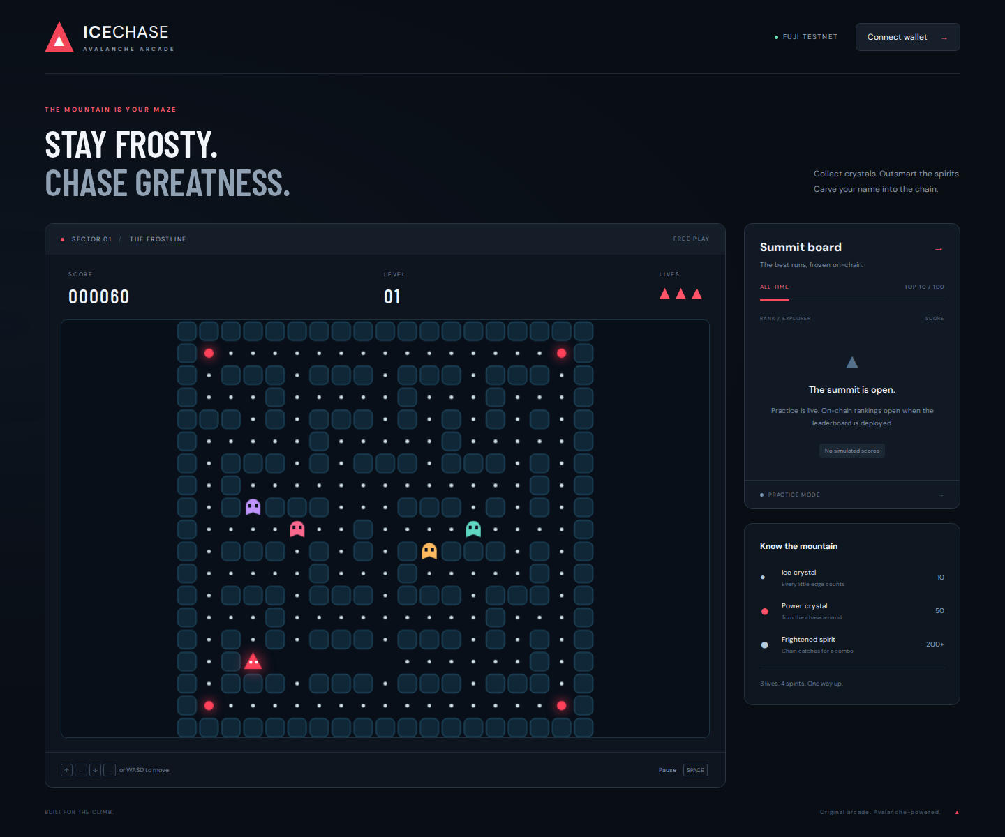 ICE CHASE neon ice maze